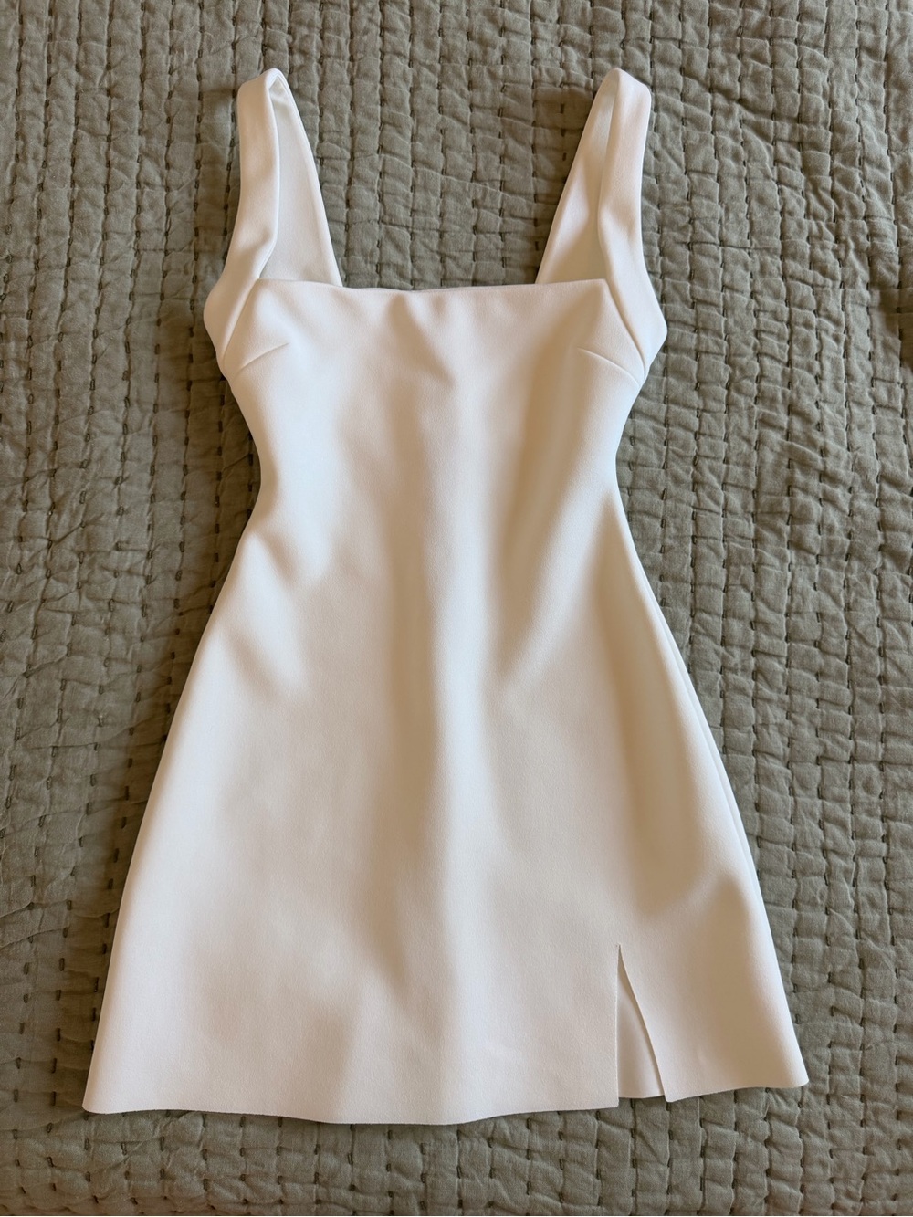 Princess Polly White Square-Neck Mini Dress